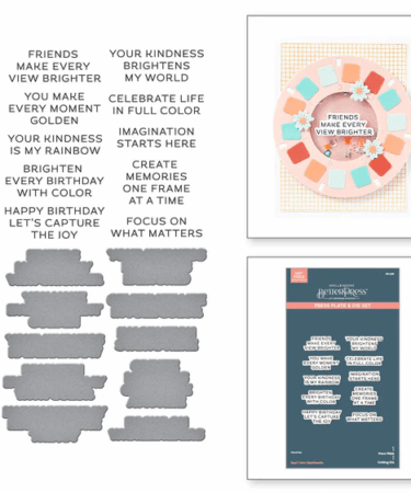 SPELLBINDERS - Reel Color Sentiments BetterPress Plate & Die Set
