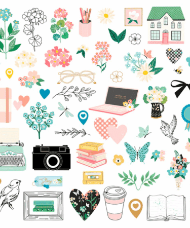 SPELLBINDERS - Rosie's Studio Hello It's Me! Cardstock Diecut Ephemera