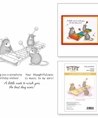 SPELLBINDERS - Music to My Ears Cling Rubber Stamp