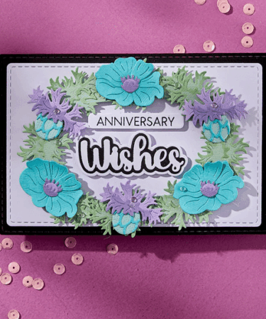 Alternative view of SPELLBINDERS - Very Best Wishes Sentiments Clear Stamp & Die Set