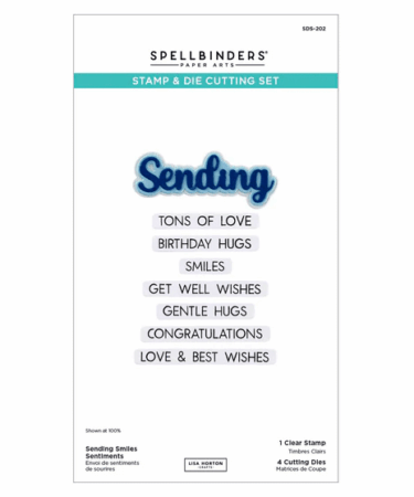 SPELLBINDERS - Sending Smiles Sentiments Clear Stamp & Die Set