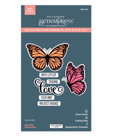 SPELLBINDERS - Butterfly Silhouettes Registration Press Plate & Die