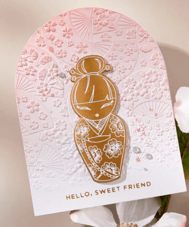 Alternative view of SPELLBINDERS - Floral Fans 3D Embossing Folder