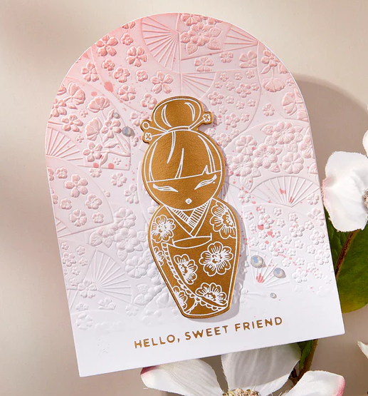 SPELLBINDERS - Floral Fans 3D Embossing Folder - immagine 2