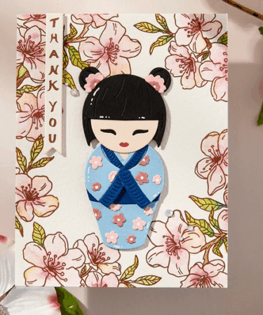 Alternative view of SPELLBINDERS - Kokeshi Dolls Etched Dies