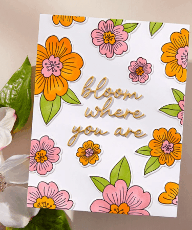 Alternative view of SPELLBINDERS - Blossoms & Sentiments BetterPress Plate & Die Set