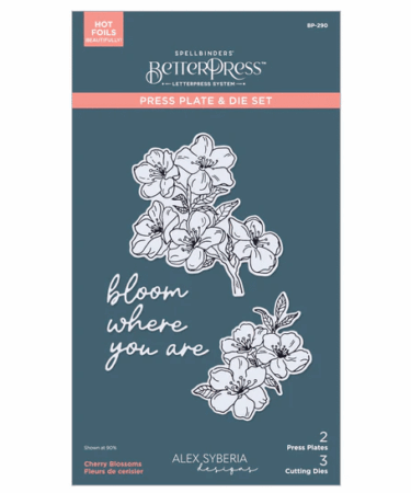 SPELLBINDERS - Cherry Blossoms BetterPress Plate & Die Set