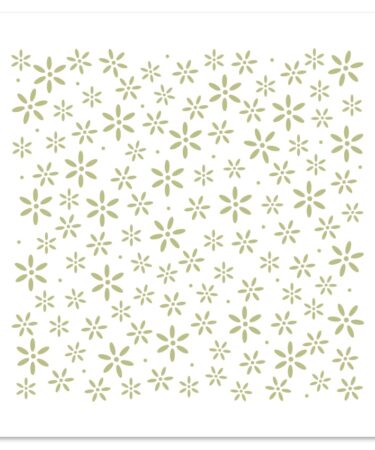 Florilèges Design -Collezione Farandole - Pochoir 15 x 15 cm FOND FLEURI