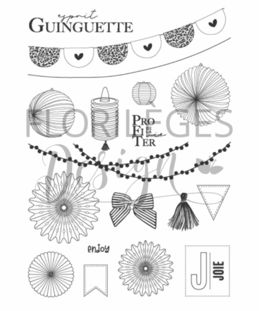 Florilèges Design -Collezione Farandole - Tampons clear ESPRIT GUINGUETTE