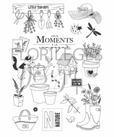 Florilèges Design -Collezione Farandole - Tampons clear À LA CAMPAGNE