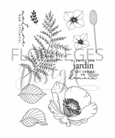 Florilèges Design -Collezione Farandole - Tampons clear PLANTER SON JARDIN