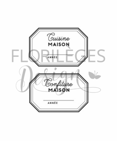 Florilèges Design -Collezione Farandole - Tampon clear ÉTIQUETTES À CONFITURE