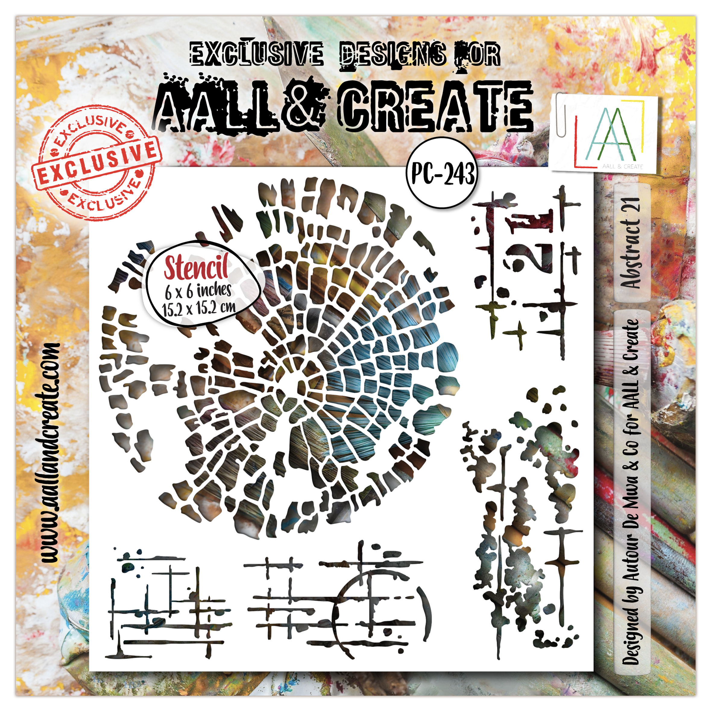 AALL & CREATE- stencil Abstract 21