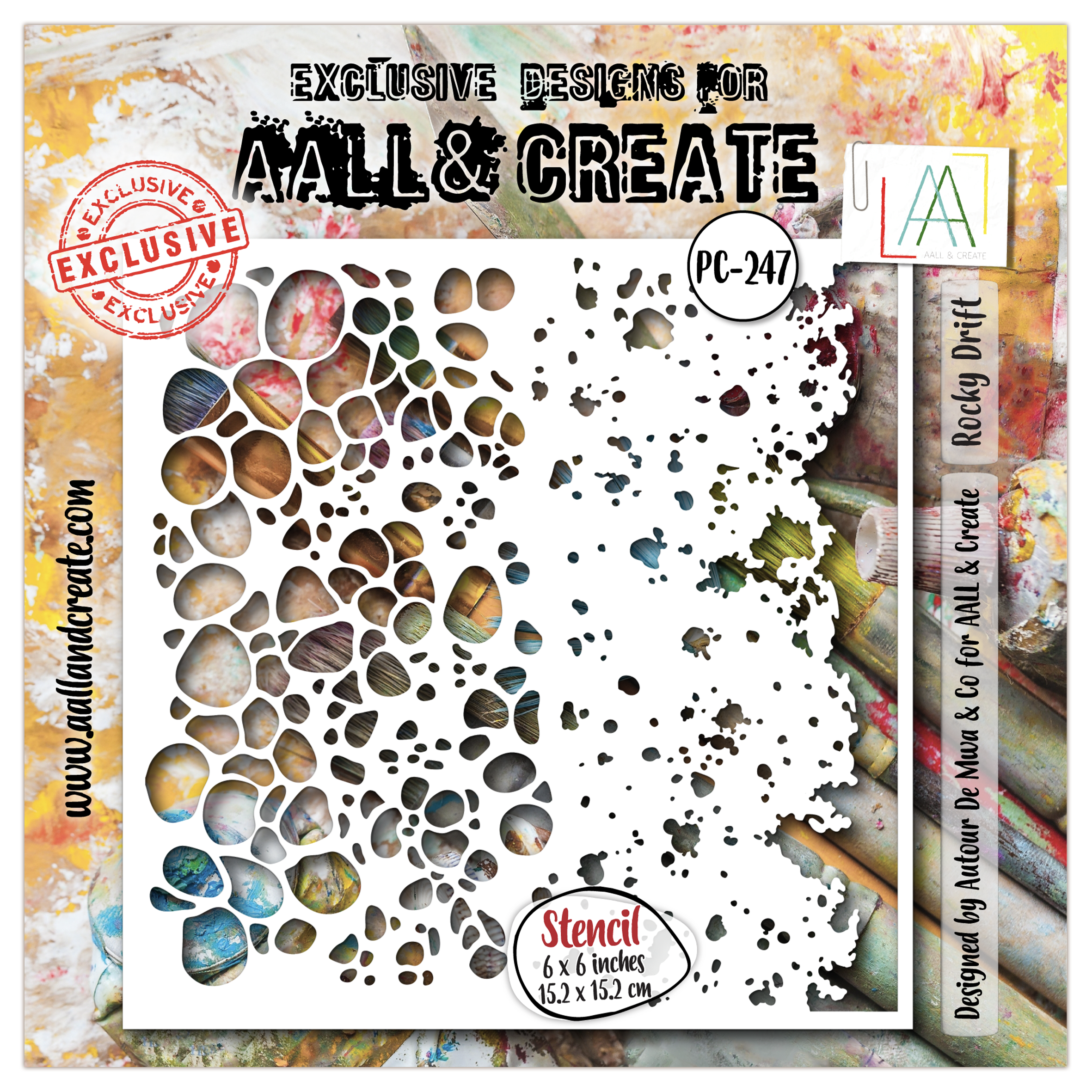 AALL & CREATE- stencil- Rocky Drift