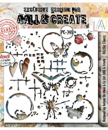 AALL & CREATE- stencil- Moths Chaos