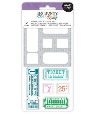 BoBunny - Collezione Colorful Story  - Story Stamp And Metal Die-Set
