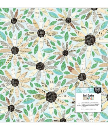 Vicki Boutin - Collezione Cut & Paste  - 12 x 12 Specialty Paper - Vellum With Foil