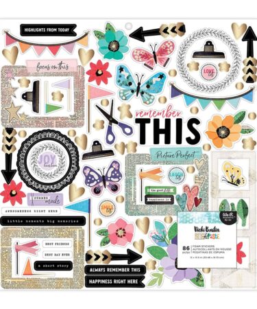 Vicki Boutin - Collezione Cut & Paste  - 12 x 12 Foam Stickers