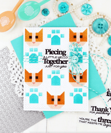 Alternative view of WAFFLE FLOWER - Patchwork Cat Stencil