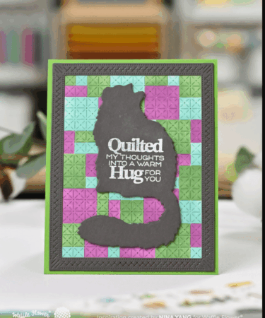 Alternative view of WAFFLE FLOWER - Patchwork Stencil