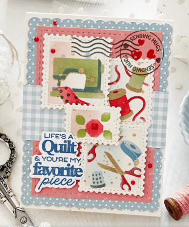 Alternative view of WAFFLE FLOWER - Postage Collage Sew Fun Stamp Set