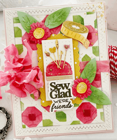 Alternative view of WAFFLE FLOWER - Quilted Hug Sentiments Matching Die