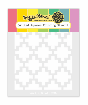 WAFFLE FLOWER - Quilted Squares Coloring Stencil