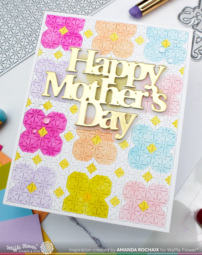 WAFFLE FLOWER - Tiny Square Texture Die - immagine 2