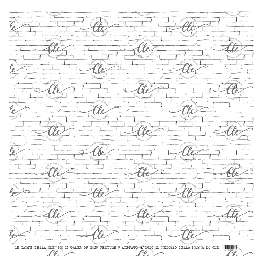 IL NEGOZIO DELLA MAMMA DI CLE – LE CARTE DELLA CLE – MY 12 TALES OF 2025- MAGGIO – TEXTURE 5 ACETATO – FOILIZZABILE