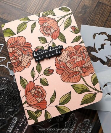 Alternative view of Concord & 9th -KRISTINA WERNER -  Long Line Roses Stamp Set (6 x 8)