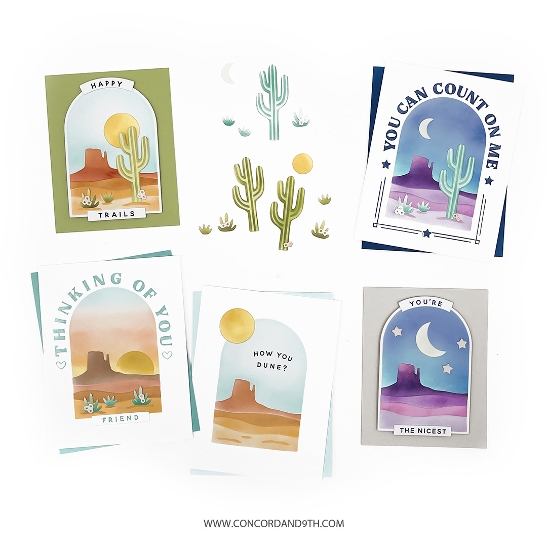 Concord & 9th - Desertscape Stencil Pack (3 qty; 4.75 x 6) - immagine 2