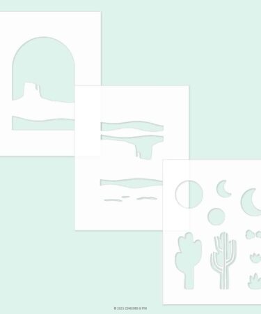 Concord & 9th - Desertscape Stencil Pack (3 qty; 4.75 x 6)