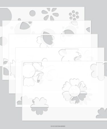 Concord & 9th - KRISTINA WERNER - Blissful Blooms Stencil Pack (5 qty; 6 x 9)