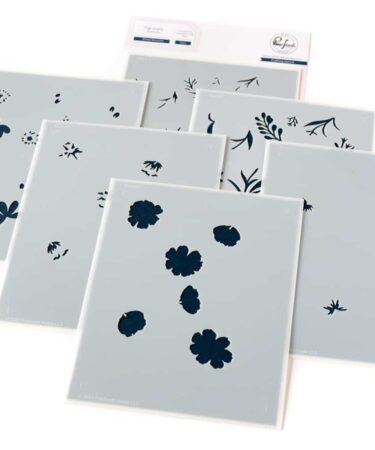 Pinkfresh Studio - Stencils 4.25"X5.25" 6/PkgBreezy Blossoms