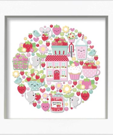 Alternative view of DOODLEBUG DESIGN-collezione berry sweet - shadow box kit