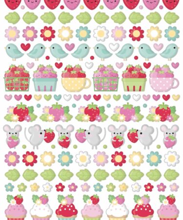 DOODLEBUG DESIGN-collezione berry sweet - berry sweet puffy icons stickers