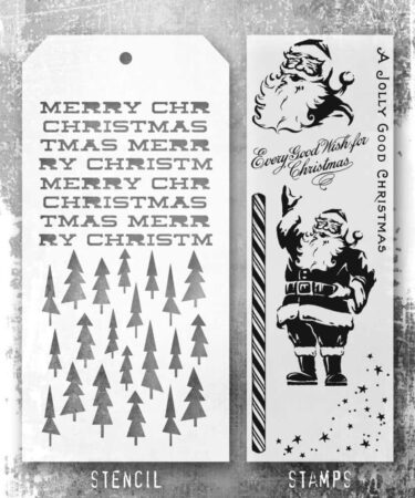 IL NEGOZIO DELLA MAMMA DI CLE – USATI DALLA CLE –Tim Holtz Mixed-Media Stamps & Stencil - Jolly Holiday