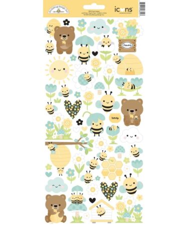 DOODLEBUG DESIGN-collezione bee happy - Cardstock Stickers INCONS