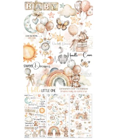 Alternative view of 49 And Market - Collezione Little Dreamer - Rub-On Transfer Set 6"X12"