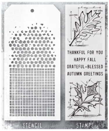 Tim Holtz Mixed-Media Stamps & Stencil - Set #51