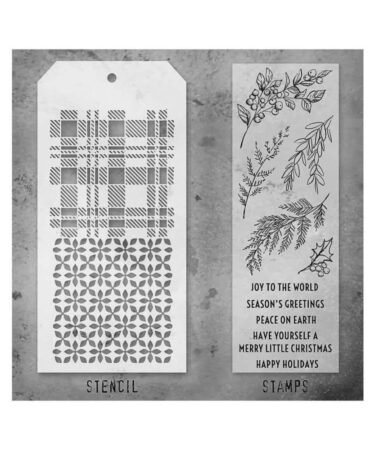 Tim Holtz Mixed-Media Stamps & Stencil - Set #32