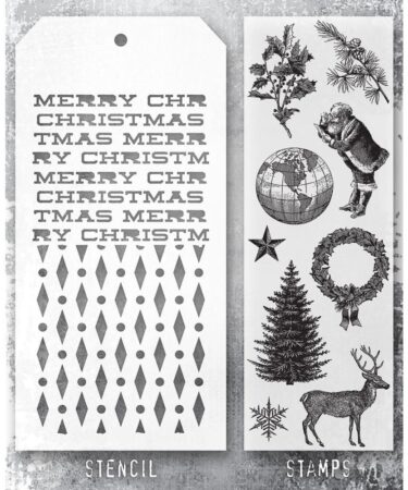 Tim Holtz Mixed-Media Stamps & Stencil - Set #52