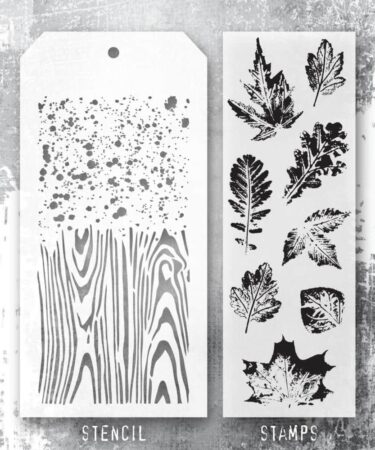 Tim Holtz Mixed-Media Stamps & Stencil - Leaf Prints