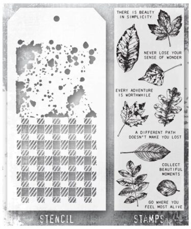 Tim Holtz Mixed-Media Stamps & Stencil - Set #50