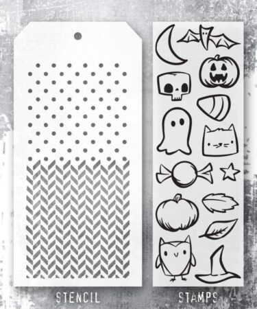 Tim Holtz Mixed-Media Stamps & Stencil - Tiny Frights