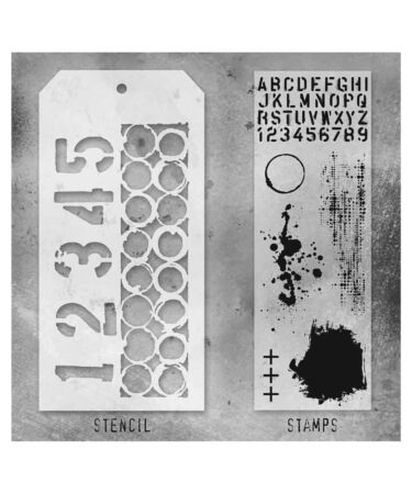 Tim Holtz Mixed-Media Stamps & Stencil - Set #22
