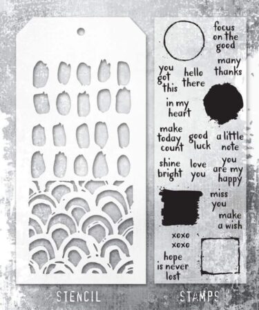 Tim Holtz Mixed-Media Stamps & Stencil - Note Quotes