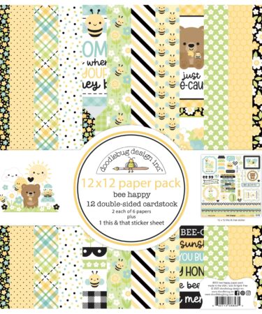 DOODLEBUG DESIGN-collezione bee happy -12x12 paper pack