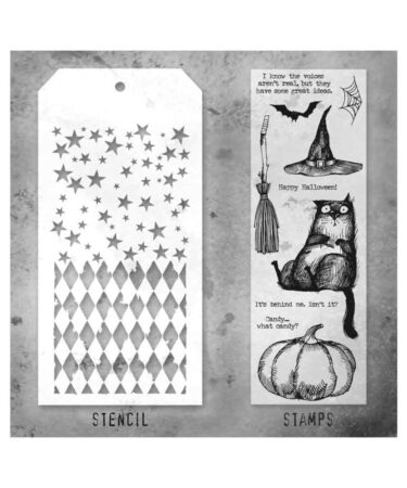 Tim Holtz Mixed-Media Stamps & Stencil - Set #25