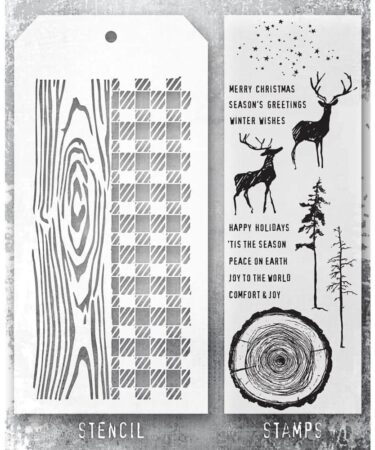 Tim Holtz Mixed-Media Stamps & Stencil - Set #57